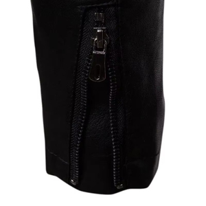 Vente chaude Nouvelle Mode Hommes High Street Style Coupe-Vent Toile Veste En Cuir Vêtements Pour Hommes - Product Image 6