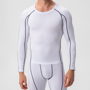 Camiseta Deportiva de Compresión para Hombre, Talla Grande, Resistente al Viento, Manga Larga, Alta Elasticidad, para Entrenamiento y Fitness - Product Image 4