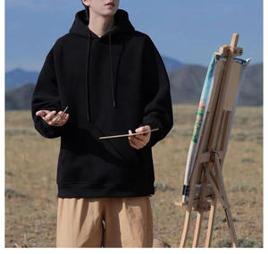 Streetwear de haute qualité Design personnalisé Sweatshirts à capuche unis et lourds pour hommes - Product Image 4