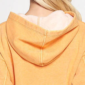 Meilleures ventes Top court à capuche de qualité supérieure pour femmes Couleur unie Logo avant-Vente en ligne Crop Top Hoodies - Product Image 6