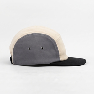 Casquette de baseball à visière courte 5 panneaux beige gris noir unisexe en toile décontractée respirante imperméable broderie 3D vente en gros personnalisée - Product Image 4