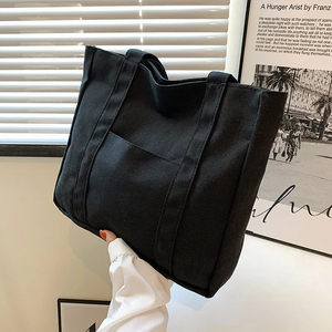 Sacs à bandoulière en toile de grande capacité pour filles à la mode, sacs à main ouverts, sacs fourre-tout mignons pour les élèves - Product Image 5