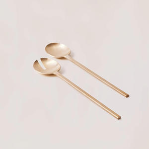 Serveurs à salade décoratifs finis polis Nouveaux serveurs à salade à tête de cerf de concepteur, y compris l'acier miroir à salade - Product Image 5