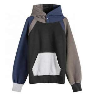 เสื้อฮู้ดแขนยาวทรงปกติ ผ้าหนา เย็บตะเข็บเปลือย โพลีเอสเตอร์/คอตตอน สำหรับผู้ชาย คุณภาพระดับเฟิร์สคลาส ปักลายเทอร์รี่ - Product Image 3