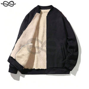 New <b>Top</b> Mens Winter Bomber Jacket Professional Manufacturing Sports Style Loose Fit Letter Graphic <b>Thermal</b> Lined - Product Image 1