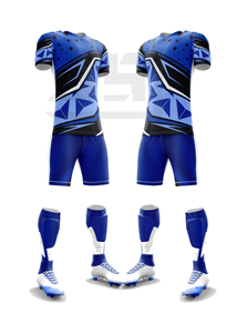 Ensemble de sport de football unisexe personnalisé et respirant, léger, 100 % polyester, maillot et short de football, confort athlétique pour la ligue - Product Image 1