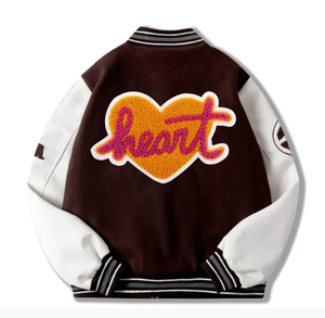 Veste universitaire d'hiver personnalisée OEM, style streetwear, pour hommes, avec broderies de logos, respirante - Product Image 2