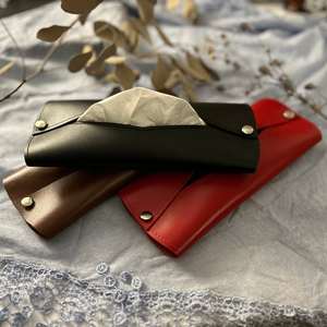 Caja de pañuelos de coche con suspensión de cuero Rectangular moderna LBTC-0044B múltiples estilos - Product Image 3