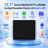 Pantalla HMI TFT LCD TDO 12.1 1024x768 con Interfaz Serial UART, Legible Bajo la Luz Solar, con Software GUI para Carga de Vehículos Eléctricos e Industria