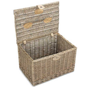 Antique-Delavaged Finish Picnic Basket <b>with</b> <b>Storage</b> <b>Chest</b> Grand Pique-Nique - Product Image 2