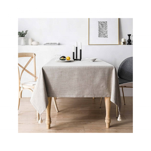 Reusable 100% Cotton Embroidered Brown <b>Table</b> <b>Cloth</b> 108x72 Inches Lightweight Sustainable Stylish Custom Piece For Dining Room - Product Image 2