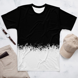 Vente en gros T-shirts à manches courtes pour hommes 100% coton Nouveau OEM Logo côtelé personnalisé Imprimé Design Plus Size T-shirts unis pour hommes - Product Image 4