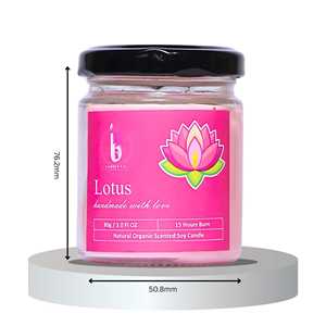 Lotus Aroma Soy Wax Scented <b>Jar</b> <b>Candle</b> Eco Friendly Relaxation <b>Candle</b> for Bedroom Living Room & Spa Wholesale - Product Image 4