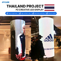 Video Wall Curvo Magnético Ultrafino P4 de Fábrica, Ligero, para Centros Comerciales, Exposiciones, Pantalla LED Flexible con Protección IP65