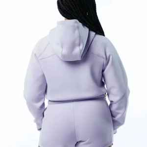 2024 personnalisé femmes porter des vêtements de sport haut court à capuche ensembles respirant à capuche nouveau Style haut court à capuche - Product Image 4