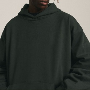 100% coton personnalisé polaire sweats à capuche en vrac pour hommes poids lourd surdimensionné français éponge unisexe Boxy Hoodie fabricants blanc - Product Image 4