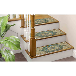 Tapis imprimé : Tapis à motifs médaillon, Tapis bohèmes, Tapis délavé, Tapis modernes, Tapis vert, Gobelin - Product Image 4