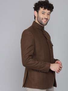 Fournisseur indien de blazer marron café, vêtement décontracté, coupe moderne, blazer confortable pour hommes, disponible au prix direct d'usine - Product Image 3