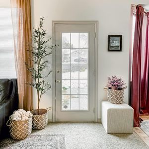 Lot de 3 paniers de rangement en osier naturel écologique 100% bacs ronds en jonc de mer tissés Boho avec tolérance dimensionnelle - Product Image 4