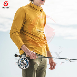 Sweat à capuche à manches longues pour hommes, couleur personnalisée, protection solaire pour l'extérieur, polyester et bambou - Product Image 2