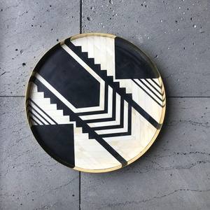 Bandeja de servicio con incrustaciones de hueso de camello de Búfalo con estilo de alta calidad, diseño personalizado único para bodas y regalos de artesanía creciente - Product Image 1