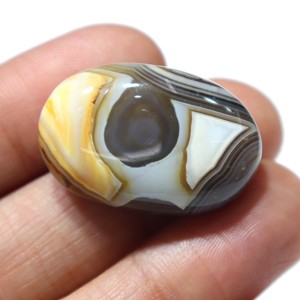 Piedra Preciosa de Ágata Sulemani Negra Natural, Cabujón de Ágata, Ágata Veteada, Piedra Suelta Lisa, Proveedor Mayorista de Piedras para Joyería - Product Image 1