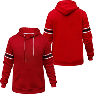 Sweat-shirt à capuche flexible en matériau personnalisé pour hommes Sweat-shirt à capuche de haute qualité avec impression personnalisée et logo pour hommes - Product Image 4