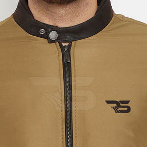 Trouvez des détails complets sur le blouson d'aviateur de couleur unie personnalisé pour hommes du fabricant OEM en gros - Product Image 6