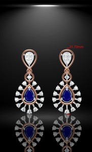 Romántico estilo coreano boda noche Acero inoxidable regalo conjunto cuadrado circón miossanita diamante amarillo oro collar pendiente - Product Image 2