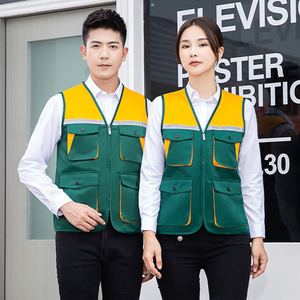 เสื้อกั๊กผ้าฟลีซซอฟต์เชลล์สำหรับผู้ชายเสื้อระบายอากาศลำลองสำหรับกิจกรรมกลางแจ้งแนวยุทธวิธีปรับแต่งได้ - Product Image 6