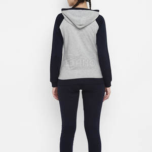 Survêtement d'hiver pour femme en coton 100% de qualité supérieure, motif uni, col montant, logo personnalisé, tenue décontractée de jogging respirante et à séchage rapide - Product Image 3