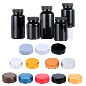 Bouteille de pilule de vente chaude dirigée par l'usine 120ml 200ml bouteille de vitamine de capsule de médecine d'animal familier noir avec le chapeau en plastique marque Pavico - Product Image 6