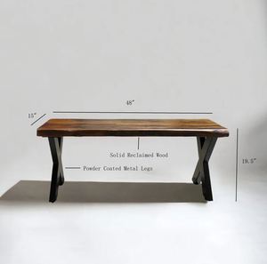 Modern Design Solid Wooden <b>Bench</b> <b>Indoor</b> and Outdoor Furniture for Home Living Room Outdoor Garden Storage <b>Bench</b> Made in India - Product Image 5