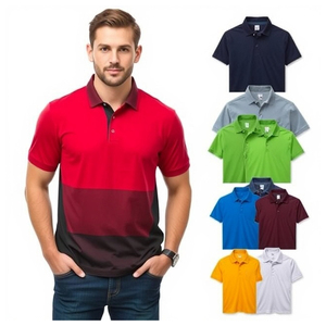 Chemises polo courtes pour hommes, unies, 180-200 GSM, 100% coton piqué, design personnalisé OEM, vente en gros au Bangladesh - Product Image 4
