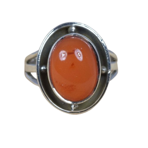 Anillos para mujer, anillo hecho a mano con piedras preciosas de cornalina, accesorios para niñas, anillos de plata de ley sólida 925, joyería con estampado 925 - Product Image 1