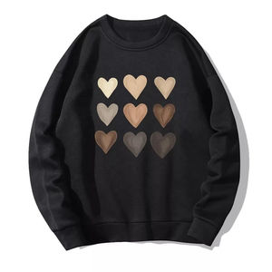 Sweat-shirt léger à col rond pour femme, tendance, pull-over, sweat-shirt pour femme avec logo personnalisé - Product Image 2