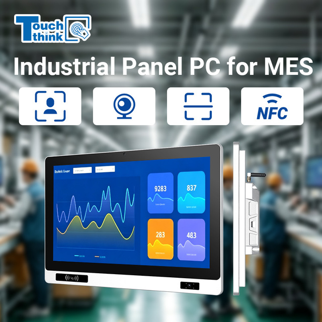 Fanless MES Industrial Panel PC 10.1 15.6 21.5 Inch IP65 Aluminum Alloy Capacitive Touch Screen All-in-One HMI Workstation POE
