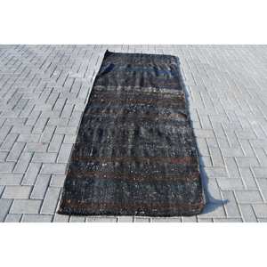 Alfombra de tejido plano turco 9x12 moderna Alfombra de lana de retazos marrón negro con respaldo de látex para decoraciones de sala de estar - Product Image 1