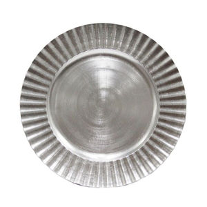 Elegante Plato Base Redondo de Metal Plateado, Decorativo para Bodas, Hogar, Hotel, Restaurante, Vajilla, Decoración de Mesa, Mejor Precio - Product Image 1