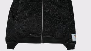 Vente en gros de pull avec fermeture éclair sur le visage pour hommes, manteau, veste avec strass et basique, sweat à capuche avec fermeture éclair - Product Image 5