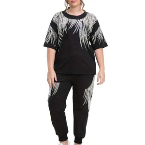 Precio barato Durable Transpirable Antiarrugas Hombres Rhinestone Chándal Casual Sólido Mejor Elegante Nuevo Diseño Suave - Product Image 2