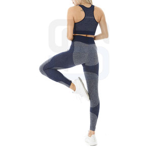 <b>Top</b> Premium Quality Custom Logo Women Active Wear Yoga Leggings and <b>Tops</b> Set Spandex/Polyester Quick Dry & Breathable - Product Image 4