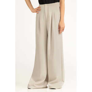 Pantalones de Pierna Ancha de Satén de Cintura Alta, Corte Recto, Antiarrugas WM-TRC-SS26-603 - Product Image 4