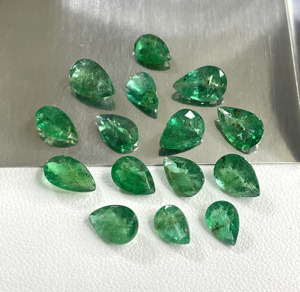 Mejor Precio, Esmeraldas Naturales de Zambia, Corte Pera, Tamaños Variados, Calibradas, Color Verde, Gemas Sueltas para Hacer Collares y Pulseras - Product Image 4