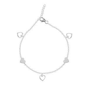 Compre Tobilleras/Payals de Plata 925 100% Auténtica para Mujeres y Niñas, Chapadas en Oro de 14K con una Bonita Piedra Principal de Diamante y Material de Primera Calidad - Product Image 1