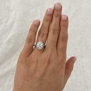2.70tcw Round Lab <b>Diamond</b> Vintage Halo Engagement <b>Ring</b> IGI Certified DEF VVSVS <b>Diamond</b> <b>Rings</b> - Product Image 5