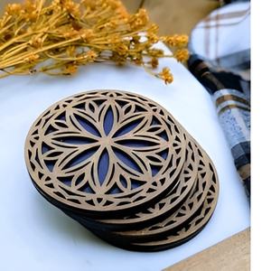 Modern Industry Trending Hot Selling Excellent Customized Round Wedding Favor Wooden <b>Coaster</b> <b>for</b> <b>Drinks</b> Free <b>Coasters</b> - Product Image 1