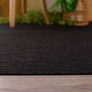 <b>Outdoor</b> Reversible Polypropylene Picnic Rug Modern Plain Black Washable Woven <b>Mat</b> for Beach Hotel Bedroom Doorway - Product Image 4
