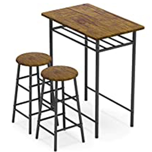Wholesale Furniture Supplies Bar Tables With Two <b>Chairs</b> Set Handmade Metal Wood Table Industrial Furniture <b>Rustic</b> Bar Tables - Product Image 1