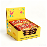 Boîtes en papier pliables écologiques avec impression couleur pour la présentation de chocolats et de bonbons, boîtes de présentation personnalisées